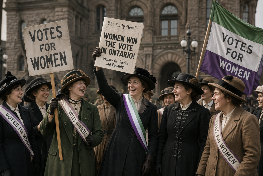 Women Gain the Right to Vote in Ontario